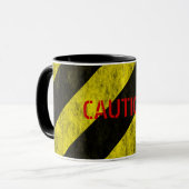 Mug Bande de rayure de sécurité de PRÉCAUTION (Devant gauche)