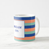 Mug Bande de texte orange et bleu (Devant droit)