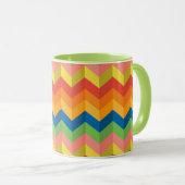 Mug bande de zigzag (Devant droit)