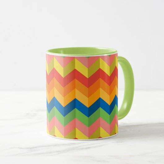 Mug bande de zigzag (Devant droit)