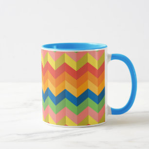 Mug bande de zigzag