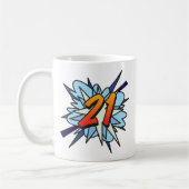 Mug Bande dessinée 21 Bleu (Gauche)