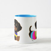 Mug Bande dessinée 2 de teckel (Centre)