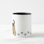 Mug Bande dessinée Airedale Terrier/gallois Terrier (Centre)