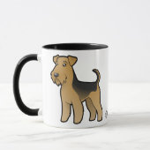 Mug Bande dessinée Airedale Terrier/gallois Terrier (Gauche)
