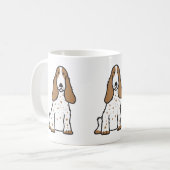 Mug Bande dessinée anglaise de chien de cocker (Devant gauche)
