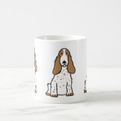 Mug Bande dessinée anglaise de chien de cocker (Centre)