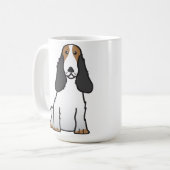 Mug Bande dessinée anglaise de chien de cocker (Devant gauche)