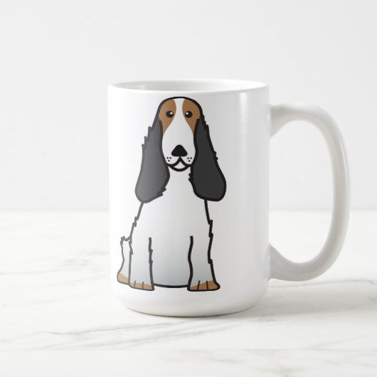 Mug Bande dessinée anglaise de chien de cocker (Droite)