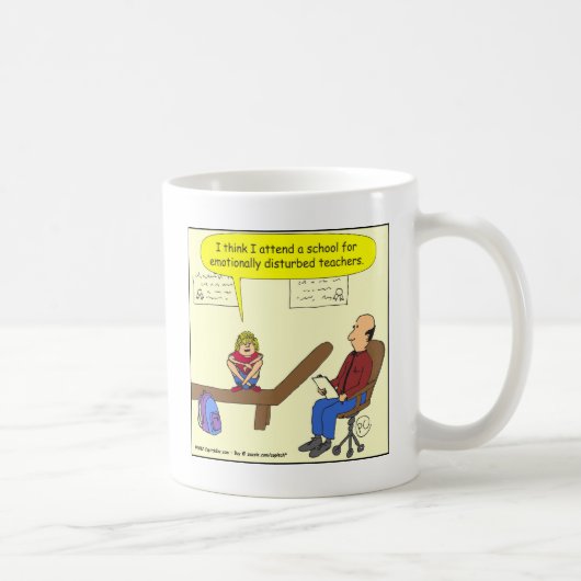 Mug bande dessinée avec émotion perturbée de 277 (Droite)