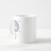 Mug Bande dessinée Badminton Racket (Devant gauche)
