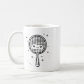 Mug Bande dessinée Badminton Racket (Gauche)