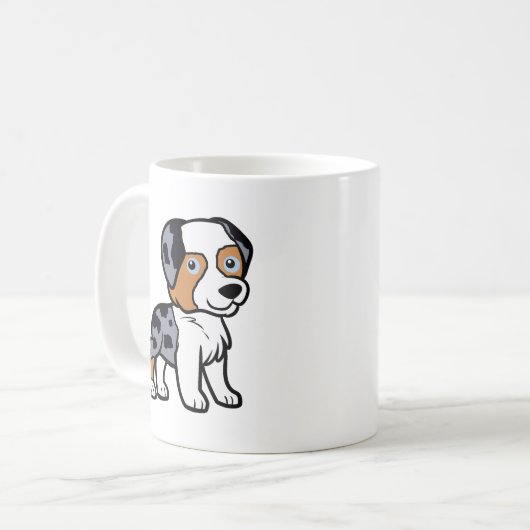 Mug bande dessinée bleue australienne de merle (Devant gauche)