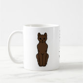 Mug Bande dessinée Brown de chat de La Havane (Gauche)