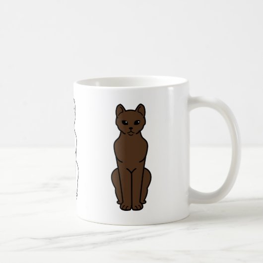 Mug Bande dessinée Brown de chat de La Havane (Droite)
