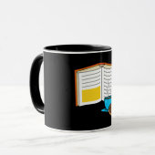 Mug Bande dessinée café et beignet de livre (Devant gauche)