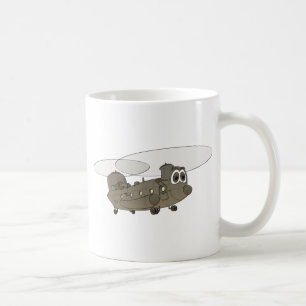 Mug Bande dessinée chinook d'hélicoptère