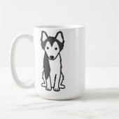 Mug Bande dessinée d'Alaska de chien de Klee Kai (Gauche)