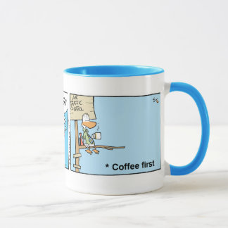 Mug Bande dessinée de café de contrôle du trafic