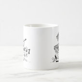 Mug Bande dessinée de chasseur et de chien (Centre)