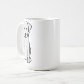 Mug Bande dessinée de chien d'Akbash (Devant gauche)