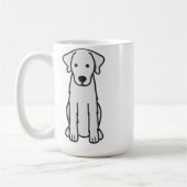 Mug Bande dessinée de chien d'Akbash (Gauche)