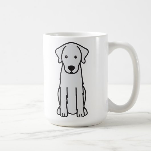Mug Bande dessinée de chien d'Akbash (Droite)