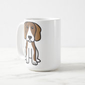 Mug Bande dessinée de chien de beagle (Devant gauche)