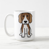Mug Bande dessinée de chien de beagle (Gauche)