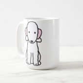 Mug Bande dessinée de chien de Bedlington Terrier (Devant gauche)