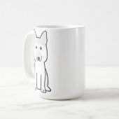 Mug Bande dessinée de chien de berger allemand (Devant gauche)