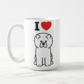 Mug Bande dessinée de chien de bouffe de bouffe (Gauche)