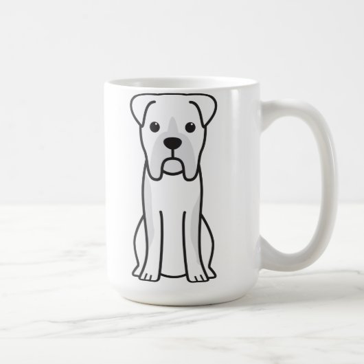 Mug Bande dessinée de chien de boxeur de Taureau (Droite)