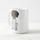 Mug Bande dessinée de chien de Braque Francais (Devant gauche)