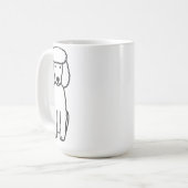 Mug Bande dessinée de chien de caniche miniature (Devant gauche)