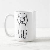 Mug Bande dessinée de chien de caniche miniature (Gauche)