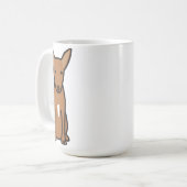 Mug Bande dessinée de chien de chasse de pharaon (Devant gauche)