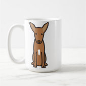 Mug Bande dessinée de chien de chasse de pharaon (Gauche)