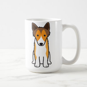 Mug Bande dessinée de chien de chien de berger de