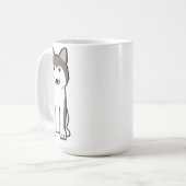 Mug Bande dessinée de chien de chien de traîneau (Devant gauche)