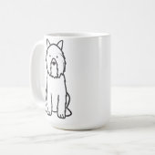 Mug Bande dessinée de chien de DES Flandres de Bouvier (Devant gauche)