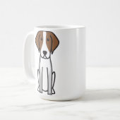 Mug Bande dessinée de chien de fox-hound américain (Devant gauche)