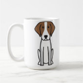 Mug Bande dessinée de chien de fox-hound américain (Gauche)