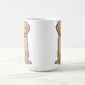 Mug Bande dessinée de chien de golden retriever (Centre)