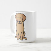 Mug Bande dessinée de chien de golden retriever (Devant gauche)