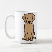Mug Bande dessinée de chien de golden retriever (Gauche)