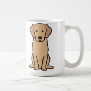 Mug Bande dessinée de chien de golden retriever