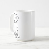 Mug Bande dessinée de chien de golden retriever (Devant gauche)