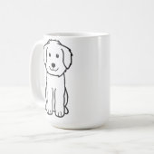 Mug Bande dessinée de chien de Goldendoodle (Devant gauche)