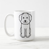 Mug Bande dessinée de chien de Goldendoodle (Gauche)